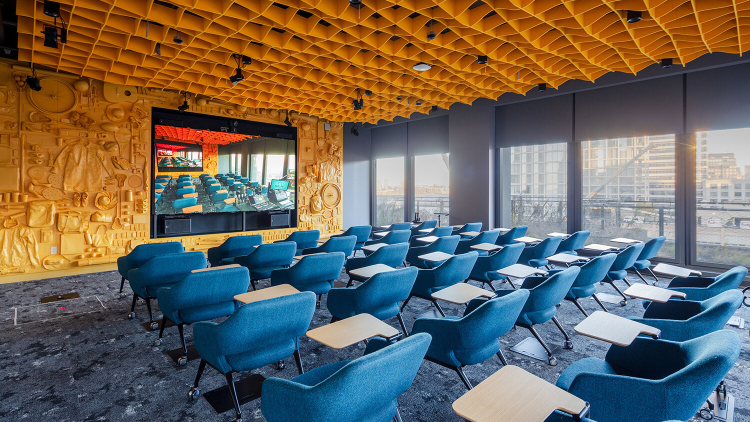 Engaging training room in St. John's Terminal Google NY headquarters