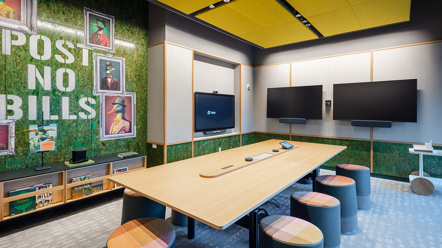 Engaging meeting space in St. John's Terminal Google NY headquarters